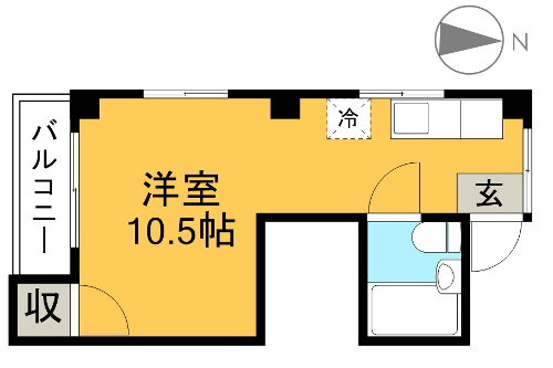 コーポＨＡＲＵＭＩ 102号室 間取り図