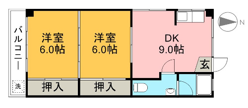 第一桜井マンション 202号室 間取り図