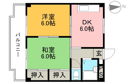 ペアシティ 302号室 間取り図