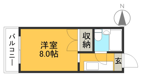 コーポ相生 305号室 間取り図