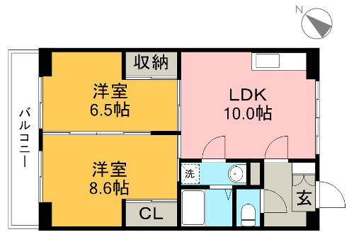 ロゼ３ 202号室 間取り図