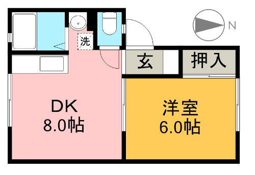 すばる針木A棟 101号室 間取り図