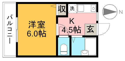 すばる針木Ⅱ 103号室 間取り図