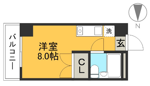 セ・ラ・ヴィ朝倉 201号室 間取り図