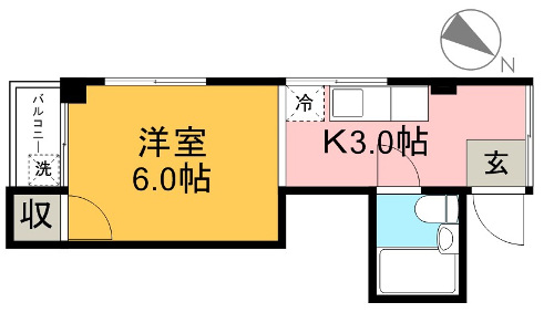 パークアベニュー 201号室 間取り図