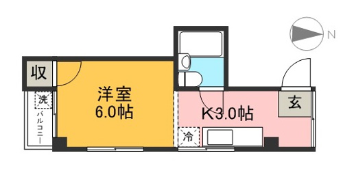 パークアベニュー 202号室 間取り図