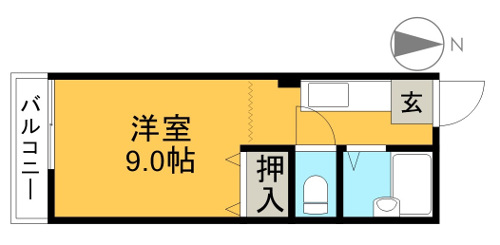 隅田ハイツ 203号室 間取り図