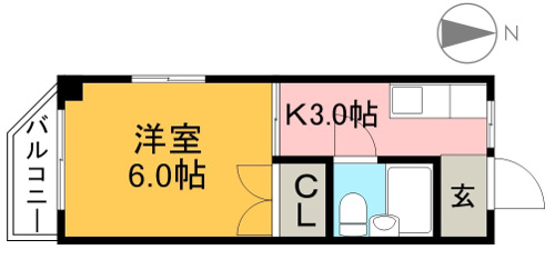 グロリアスハイツ 27号室 間取り図