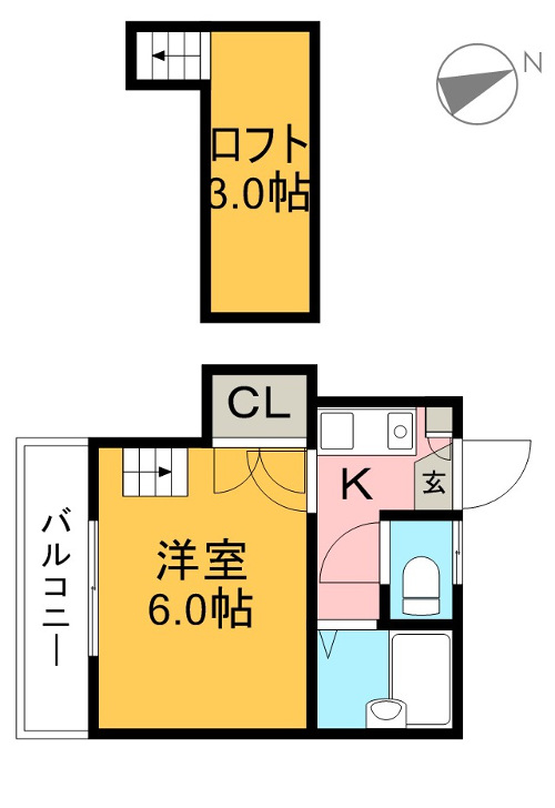 シンフォニィ中須賀 202号室 間取り図