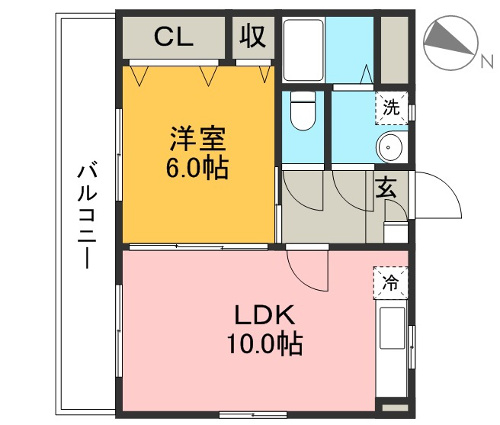 フェリス 201号室 間取り図