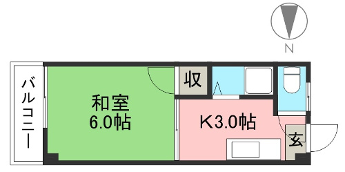 エスティハウス 203号室 間取り図