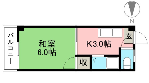 エスティハウス 301号室 間取り図