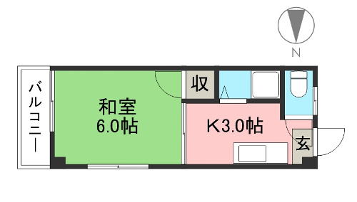 エスティハウス 305号室 間取り図