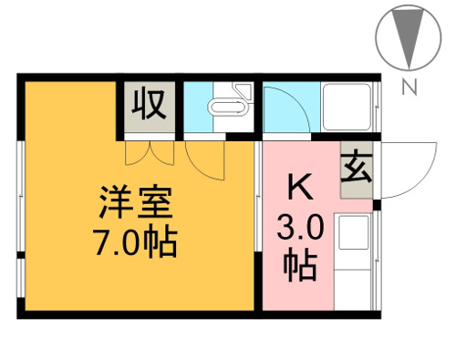 アビタシオンシティ前里ハイツ 102号室 間取り図