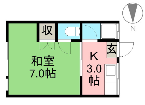 アビタシオンシティ前里ハイツ 205号室 間取り図