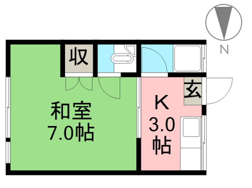 アビタシオンシティ前里ハイツ 207号室 間取り図