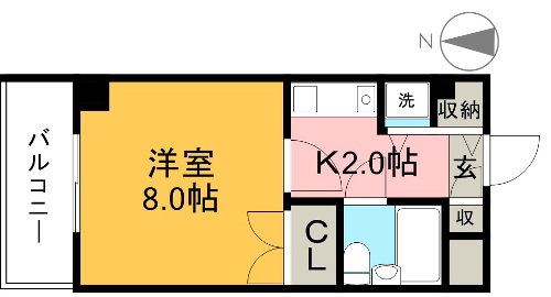 アルファ上町 403 間取り図