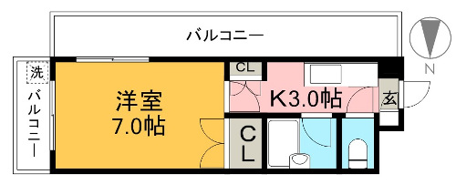 ジョイフル西町 507 間取り図