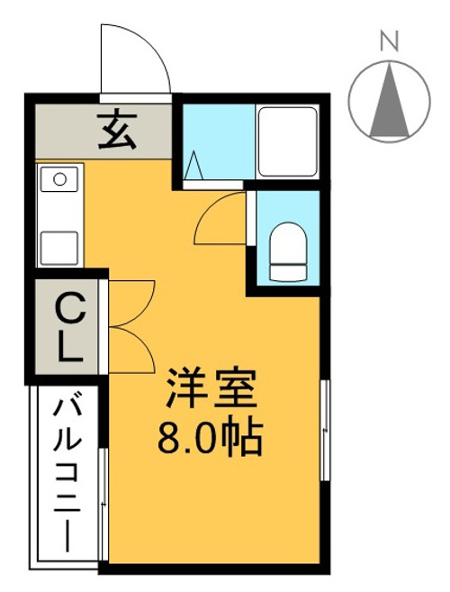 ハイツルネッサ楠 201 間取り図