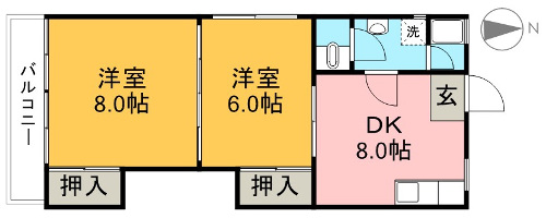 山﨑マンション 301 間取り図