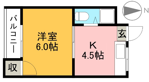 八千代荘 203 間取り図