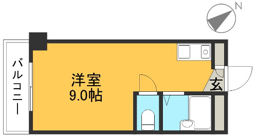 ケンコービル 303 間取り図