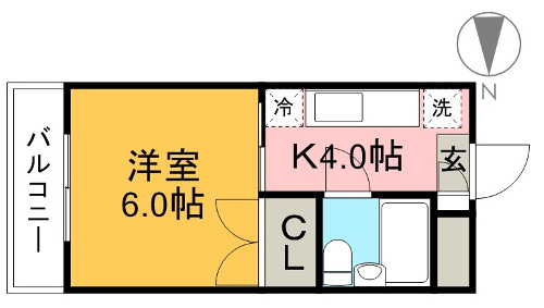 葵コーポ 205 間取り図