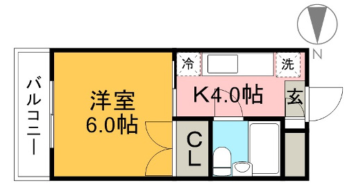 葵コーポ 206 間取り図