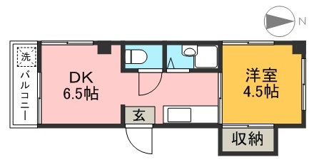 第3五陽ハイツ 1F-W 間取り図