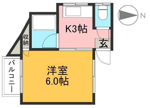 リバーハイツ 103 間取り図