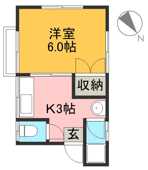 徳平コーポ 101 間取り図