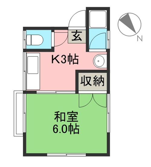 徳平コーポ 202 間取り図