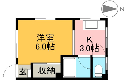 コーポフルール 302 間取り図